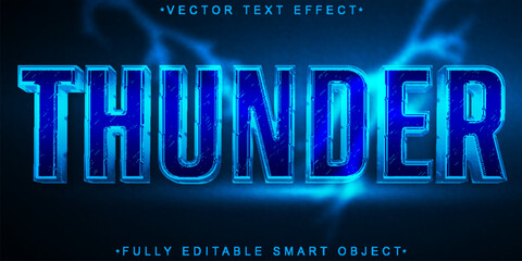 Poster - Thunder Vector Fully Editable Smart Object Text Effect