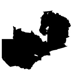Wall Mural - zambia map silhouette on transparent background