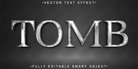 Poster - Gray Tomb Vector Fully Editable Smart Object Text Effect