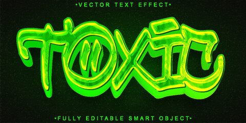 Poster - Green Toxic Vector Fully Editable Smart Object Text Effect