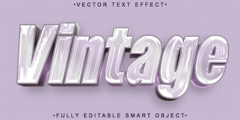 Poster - Vintage Pink Vector Fully Editable Smart Object Text Effect