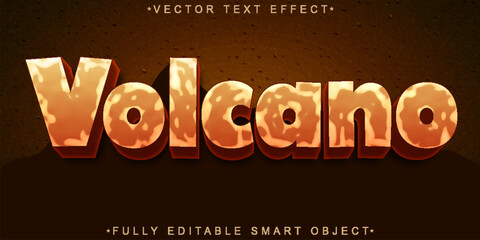 Poster - Orange Volcano Vector Fully Editable Smart Object Text Effect