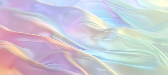 Canvas Print - A colorful, flowing piece of fabric with a rainbow pattern