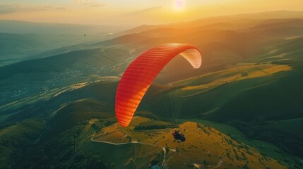 Wall Mural - paragliding extreme sports