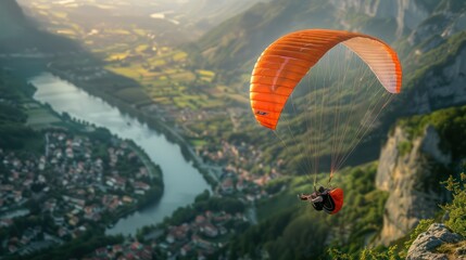 Wall Mural - paragliding extreme sports