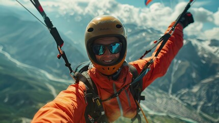 Wall Mural - paragliding extreme sports
