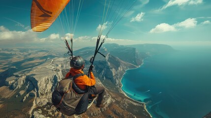Wall Mural - paragliding extreme sports