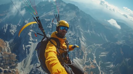 Wall Mural - paragliding extreme sports