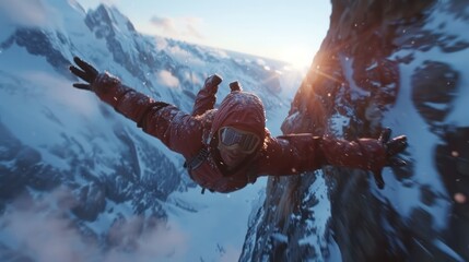 Wall Mural - wingsuit flying extreme sports