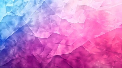 Canvas Print - Abstract geometric background with a crystal-like texture in shades of blue, purple, and pink, creating a faceted and textured design.
