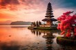 © KaitoDesign - Ancient pura ulun danu bratan, besakih or famous hindu temple and tourist in bali island at sunrise