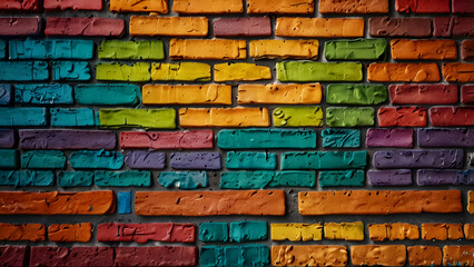 colorful brick wall