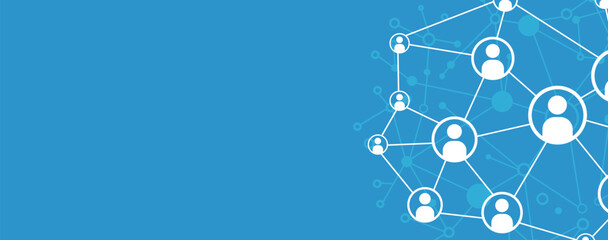 Aufkleber - business online communication and abstract social network connection concept. global network connect