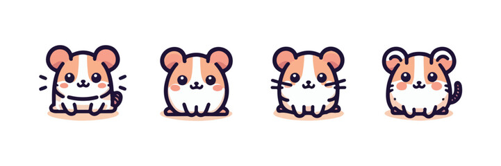 Wall Mural - cute hamster vector