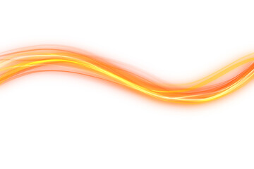 Canvas Print - orange neon lines with light effect