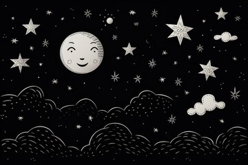 Sticker - Moon backgrounds astronomy outdoors.