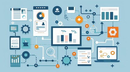 Business Visual Management Process Mapping Tools Various tools used for process mapping, including software interfaces and templates