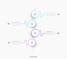 Wall Mural - vector infographic label design template with icons and 4 options or steps. can be used for process 