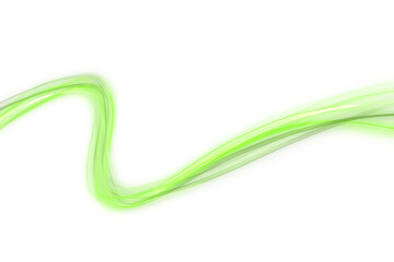 Canvas Print - green glowing speed neon line
