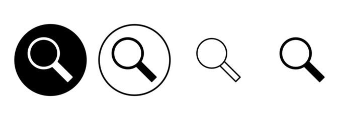 Wall Mural - Search icon set. search magnifying glass icon