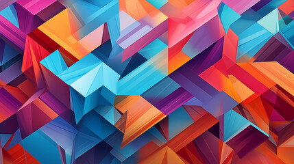 Wall Mural - Abstract 3D Geometric Design