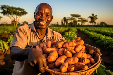 Canvas Print - Farmer adult food crop.