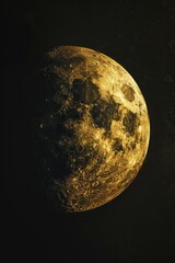 Wall Mural - Full moon in dark night
