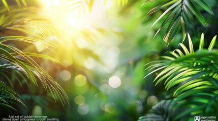 Sticker - Sunlight Through Lush Green Foliage