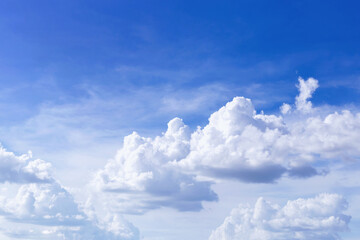 Wall Mural - blue sky with clouds many beautiful white