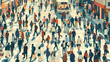 © EmmaStock - A crowded city street with a bus in the background
