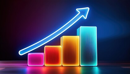 Wall Mural - Bar charts can show changes over time, with each bar representing a different time period.

