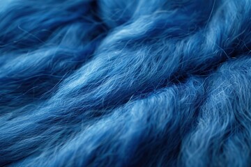 Canvas Print - Soft and flowing blue feathers