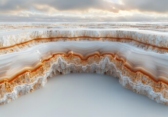 Sticker - Frozen landscape with natural agate formation