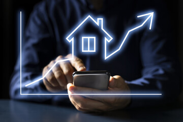 Poster - Successful young businessman using smartphone