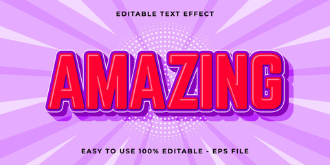 Aufkleber - Editable text effect amazing 3d cartoon template style trendy vector