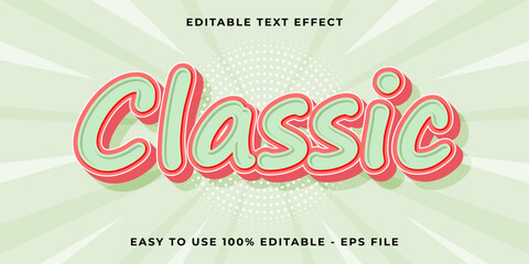 Poster - Editable text effect classic 3d cartoon template style trendy vector