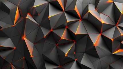 Wall Mural - Black And Orange Geometric Pattern