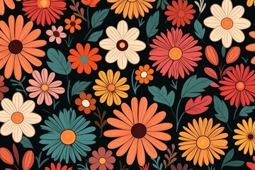 Flower power pattern flower wallpaper plant.