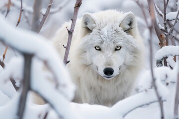 Poster - Arctic wolf wildlife animal mammal.