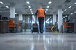 © isz - Office Cleaner Polishing Floors After Hours