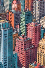 Poster - The buildings are brightly coloured architecture cityscape outdoors.