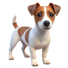 Sticker - jack-russell 3d on a transparent background