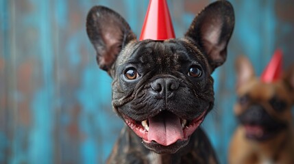 Sticker - A Happy Birthday Celebration for French Bulldogs