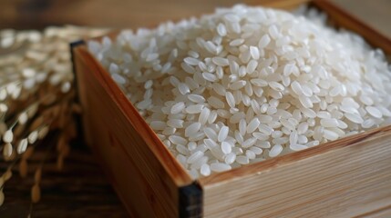 Wall Mural - Japanese Koshihikari rice with a glossy finish