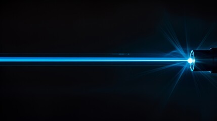 Canvas Print - a blue light is shooting out of a gun