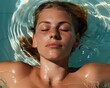 © gundo850 - 3. A young woman with beautiful skin relaxing by the poolside, sunlight reflecting off her clear complexion