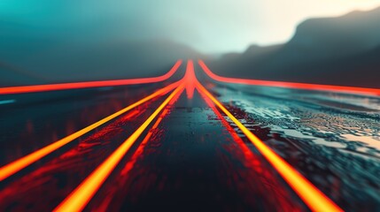 Poster - futuristic hot road concept