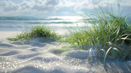 Sticker - grass on the beach