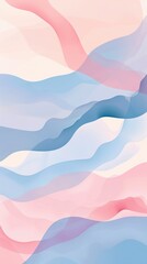 Wall Mural - Abstract Waves in Soft Pastel Colors