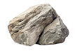© Masood - A Rugged Gray Boulder Against a White Backdrop on a Clear PNG or White Background.